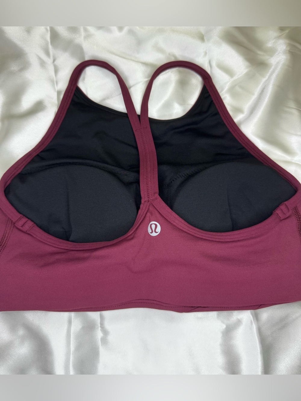 Lululemon Flow Y Wrap-Front High-Neck Bra NWT Wine Berry Sizes 6 & 8 Rare - Picture 10 of 12
